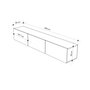Hanah Home Francy 180 Soporte de TV Roble Zafiro y Antracita